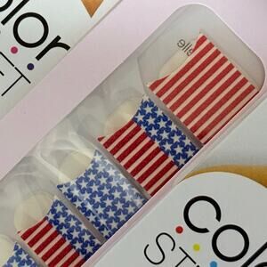 New Color Street “Red, White, and Belle” Patriotic French Manicure Nail Strips